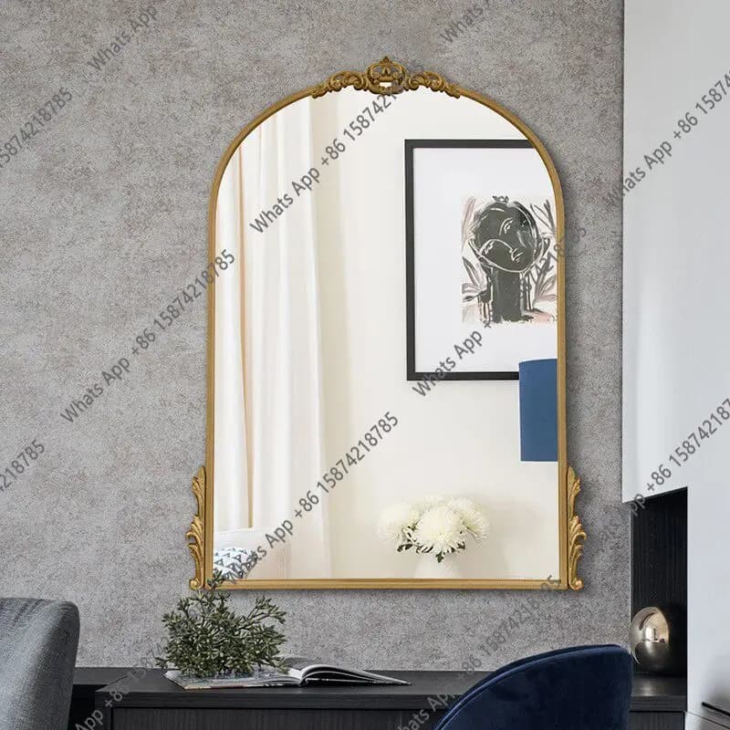 VB Girl Full-body Mirror Floor-to-ceiling Mirror Home Fitting Mirror Clothing Store Design Sense Big French Retro Full-length Mi