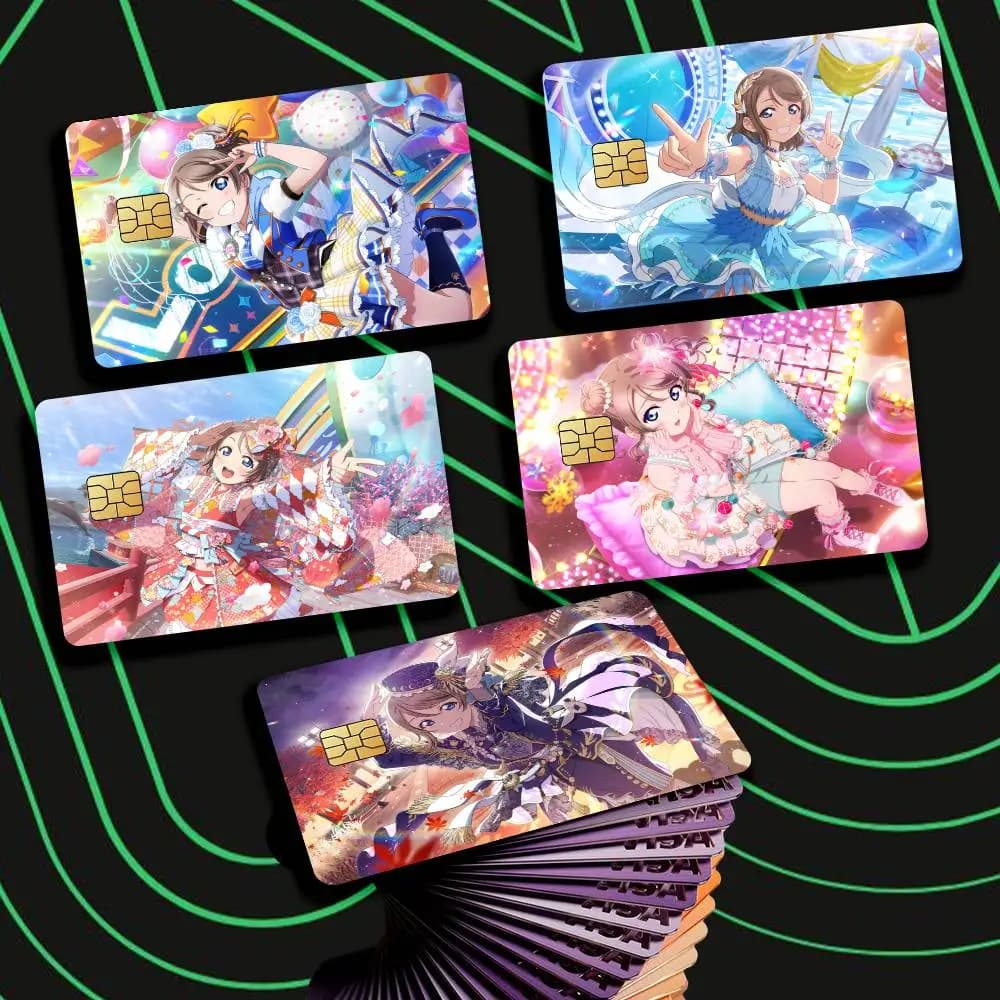 Y-You Watanabe LiveL A-Aqours Card Stickers for Bank Access Protective Waterproof Film Cover Sticker Gift