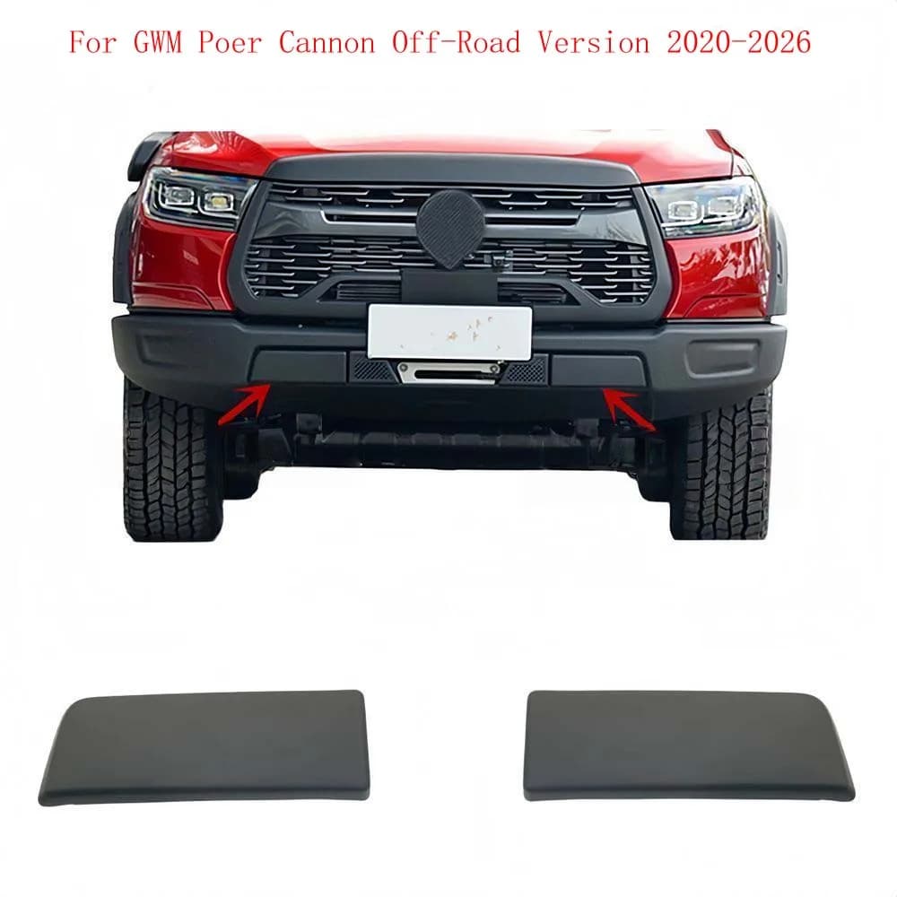 Front Bumper Grille Winch Cover Trim Panel For GWM Poer Cannon Off-Road 2020-2026 Front Fascia Decorative Accessory Replacement