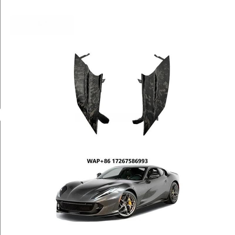 Dry Carbon Fiber Front Light air Vents Top Head Light Trim  for 812 Superfast 2017-2020