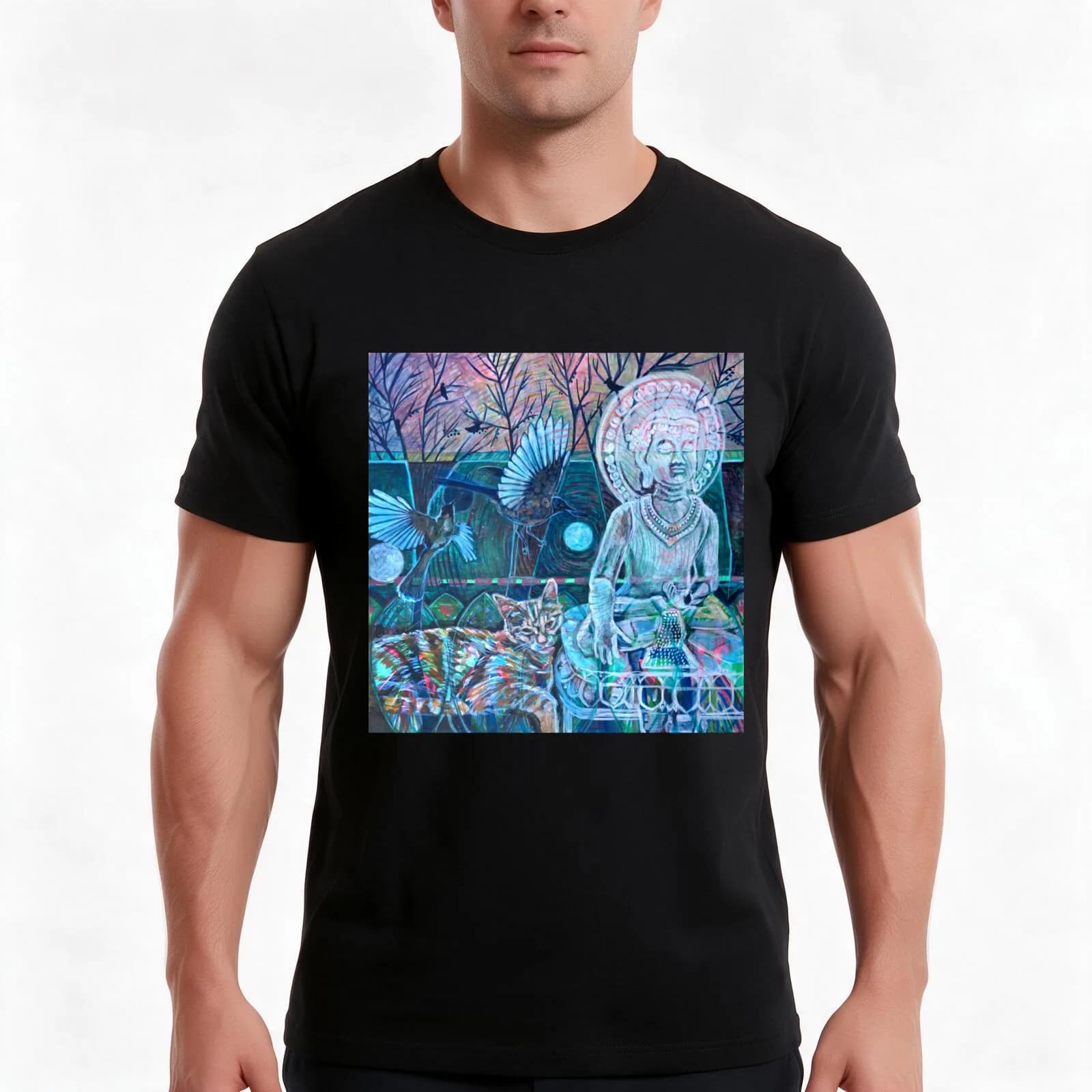 Spirit of Surrender T-Shirt, Summer Casual Cotton Tee, Oversized Streetwear Tops, Vintage Graphic Print, Loose Fit Short Sleeve