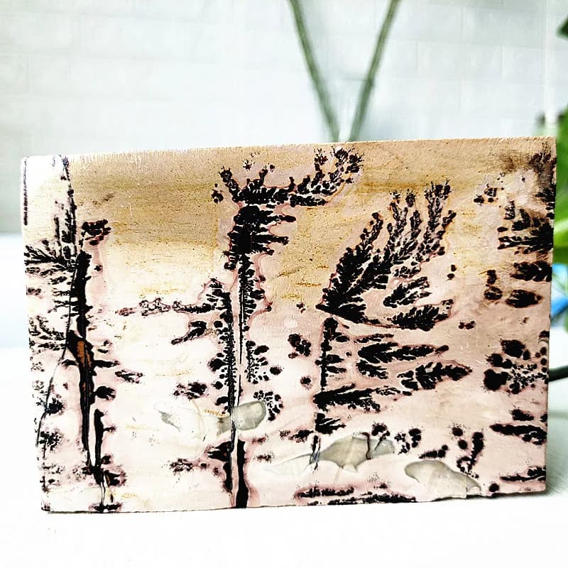 Natural Stone Landscape Painting Slice Landscape Figure Witchcraft Energy Mind Healing Spiritual Feng Shui Crystal Room Ornament