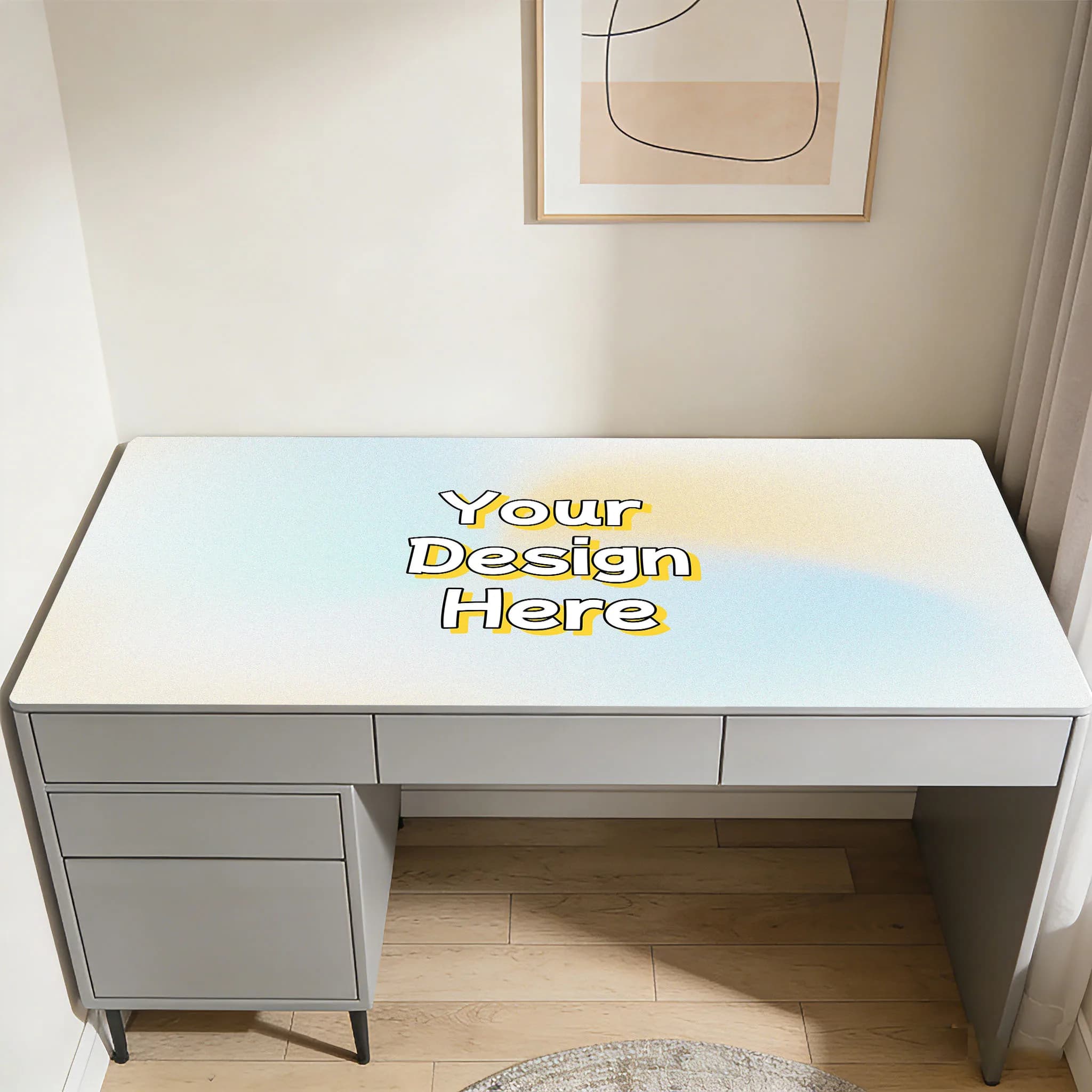 DIY Custom Image Tabletop Skin Self‑Adhesive Home Dining Desk Decor Sticker Waterproof Anti‑Scratch Oil-proof Furniture Wrap