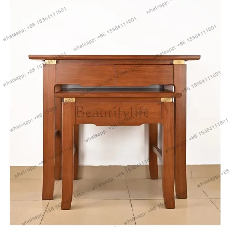 YJ Solid Wood Buddhist Altar Table Simple Zen Shrine Incense Stand Entryway Console for Home