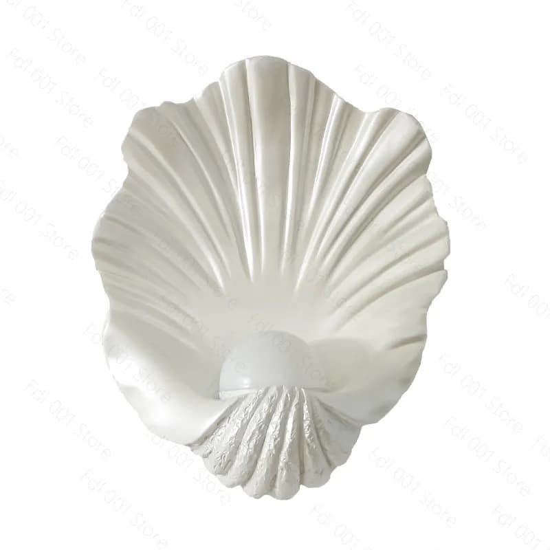Shell pearl wall decoration candle holder French living room entrance aisle narrow wall art decoration