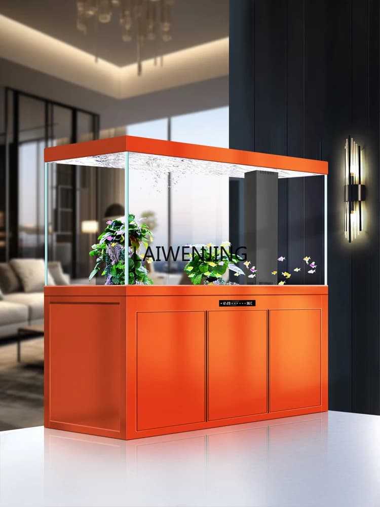 MJY aluminum living room large bottom filter aquarium intelligent ecological partition floor home