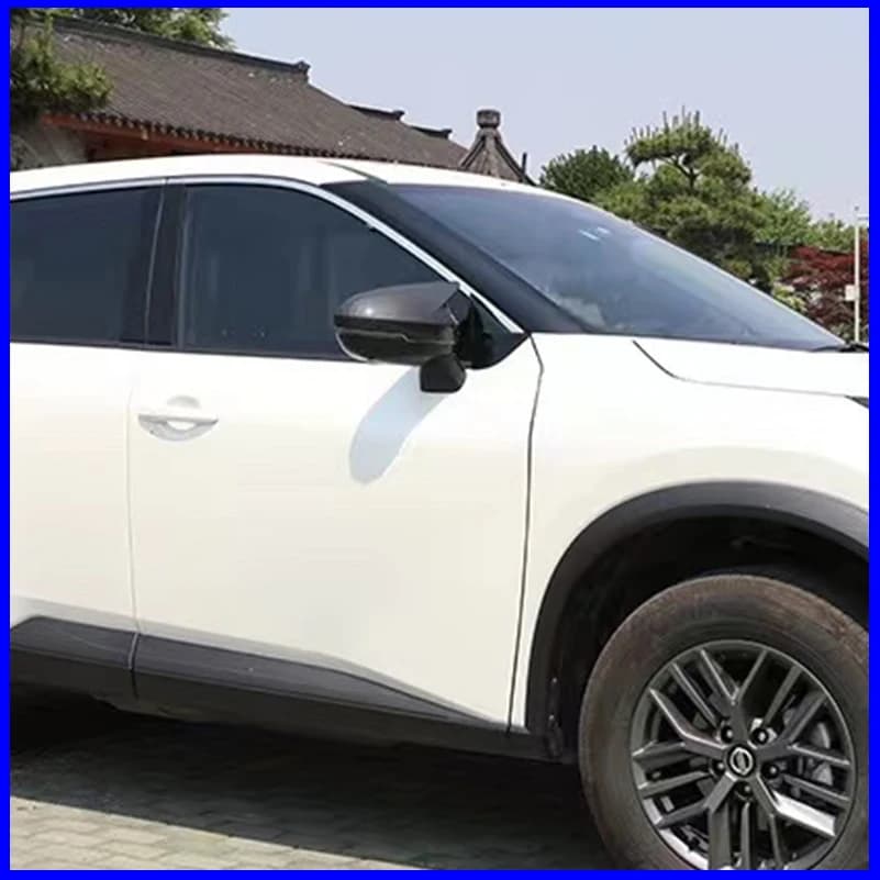 Car Styling For Nissan Qashqai J12 2021 2022 Rearview Mirror Cover Sticker Trim With Horn Decorate Auto Parts Accessories