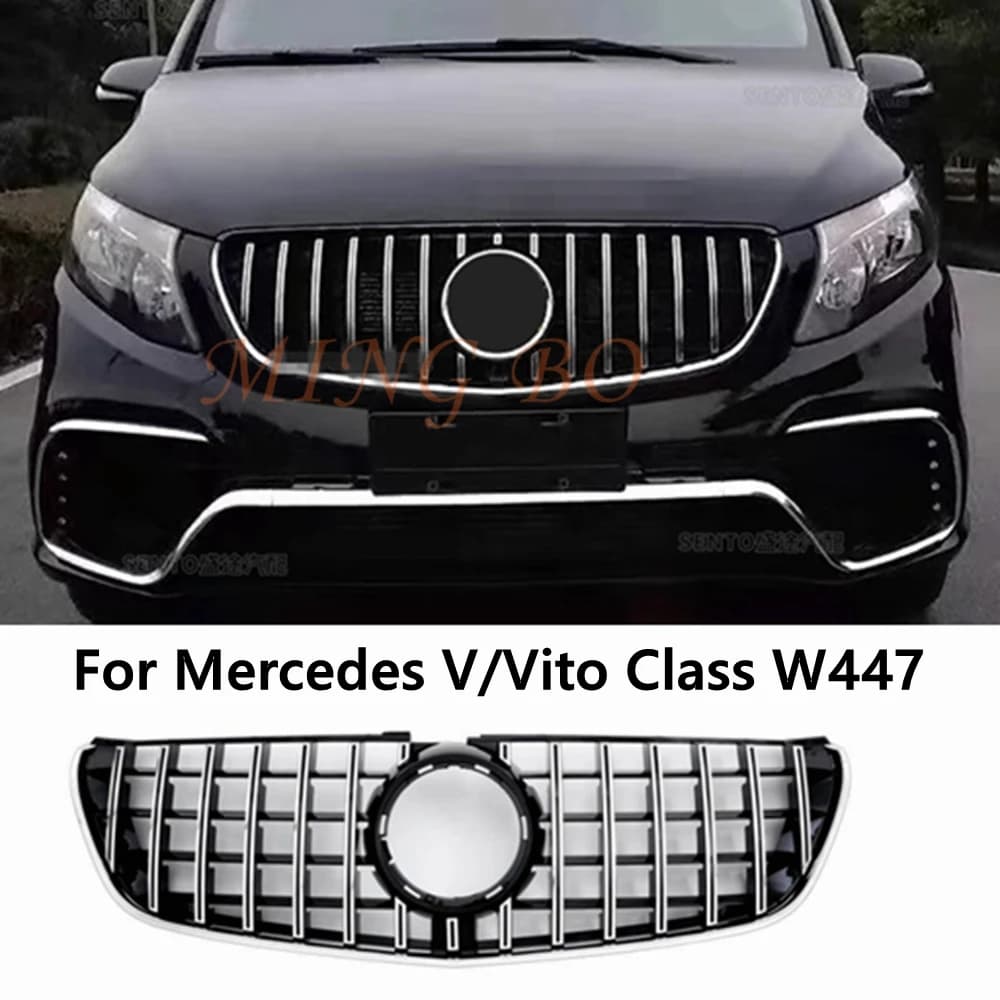 2014 -2019 2020-2021 Tuning Upgrade Front Inlet Bumper Grille Racing Grill GT Diamond Facelift For Mercedes W447 Benz V Vito