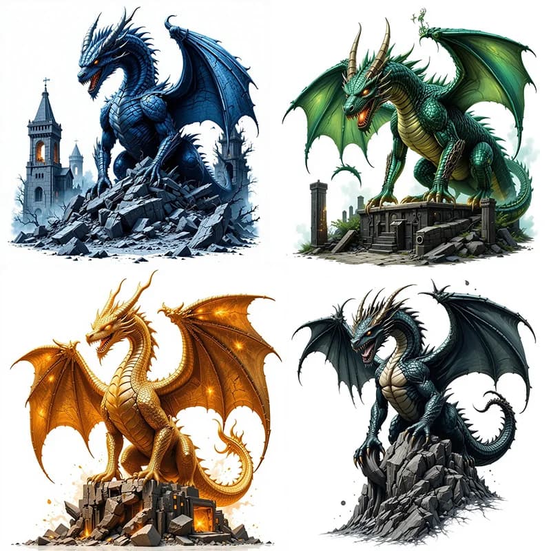C1289# Cool Dragon Toilet Stickers Decoration for Living Room, Wall, Bedroom, and Home Decor Car Decals Self-Adhesive