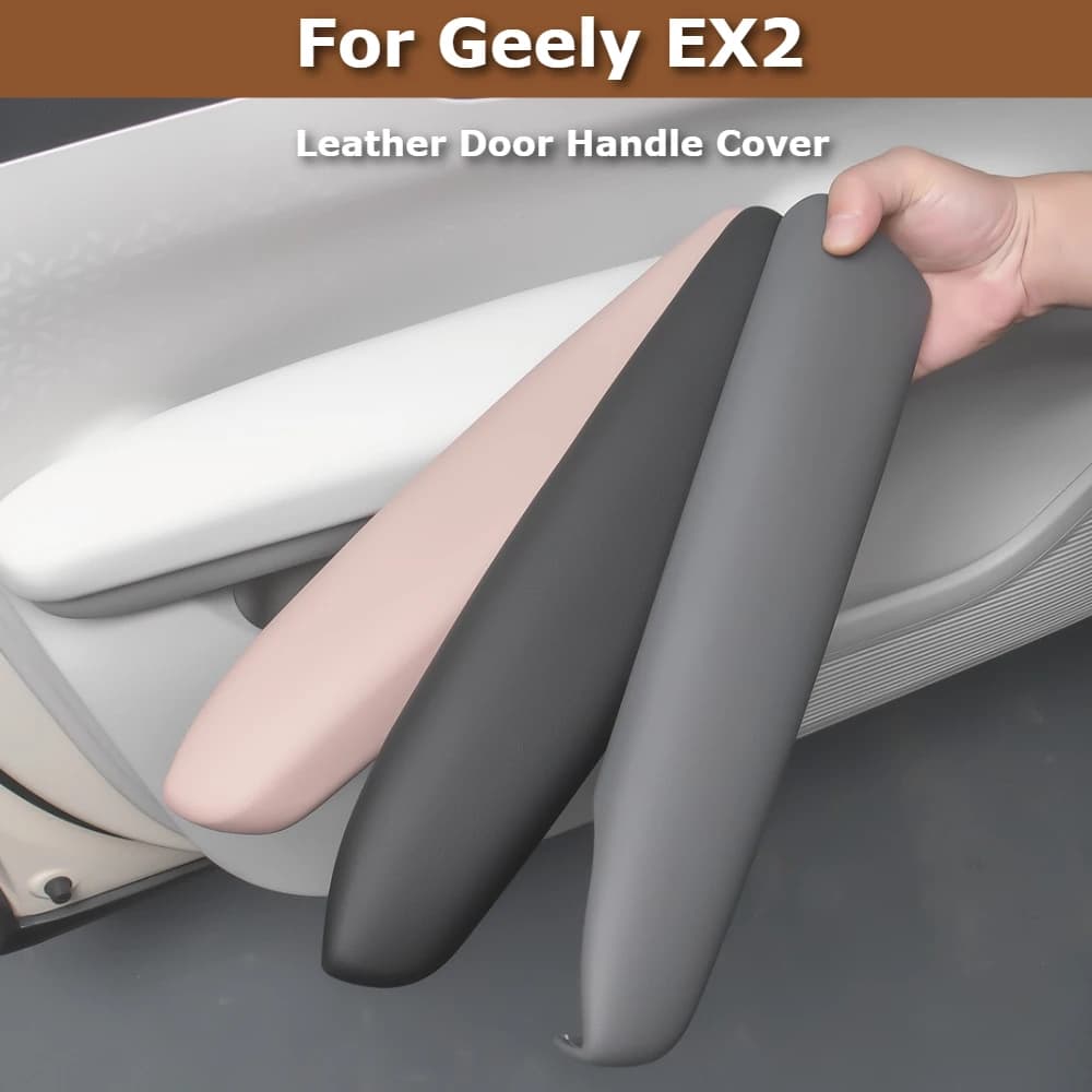 For Geely EX2 Proton e.MAS 5 Geome Leather Door Handle Cover Interior Door Armrest Protector Trim Anti-Scratch Car Accessorie