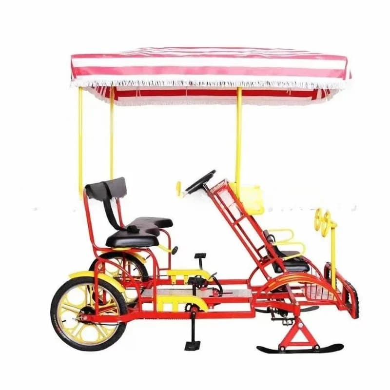 Snow Double Bicycle Ice Bicycle  Ice Electric Kart Drift Car Climbing Plough Ice Car
