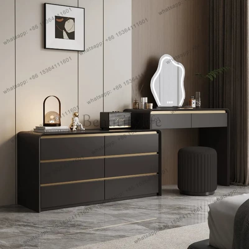 ld Drawers Storage Dressing Table Bedroom Makeup Cabinet Mobile Living Room Modern Vanity Table Girl   Chinese Furniture
