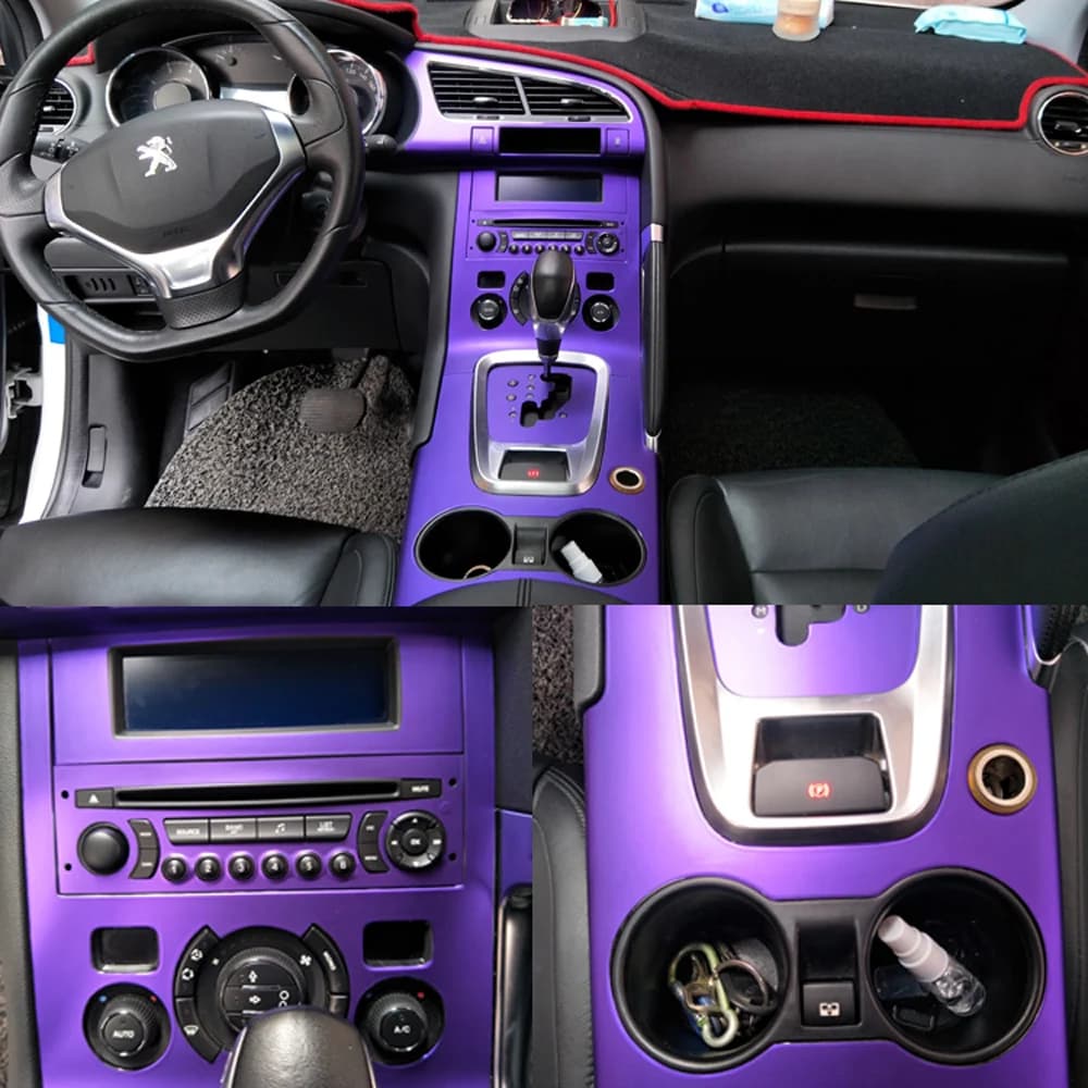 For Peugeot 3008 2013-2018 Interior Central Control Panel Door Handle 3D/5D Carbon Fiber Stickers Decals Car Styling Cutted Viny