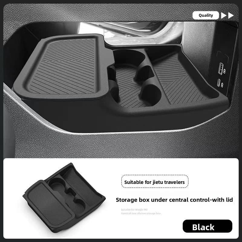For JETOUR Traveler T2 C-DM 2026 Car Center Storage Box Console Down Raised Double-Layer Inner Modified Accessories
