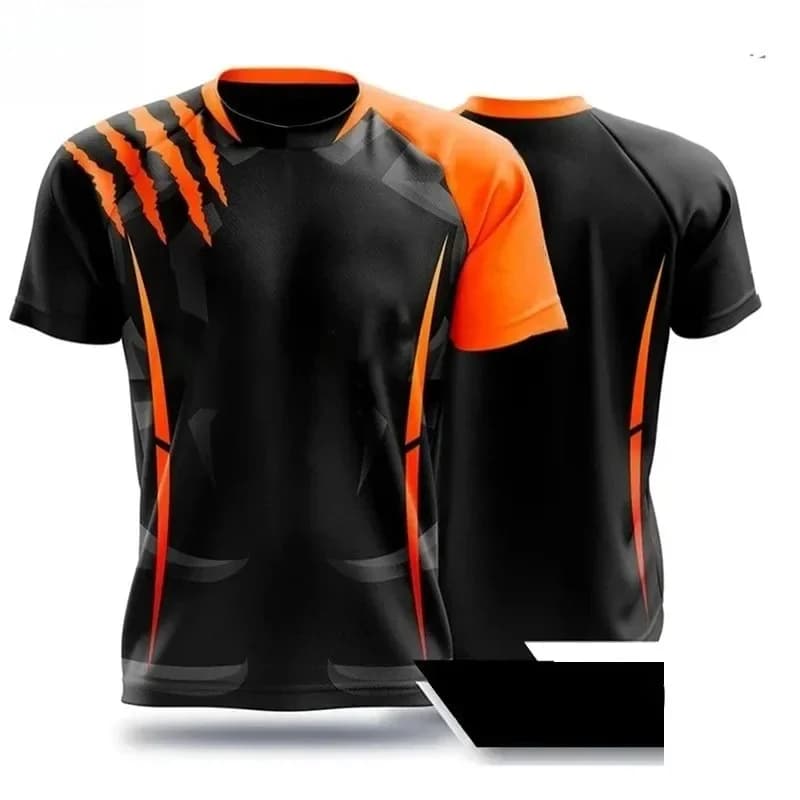 2025 fashion new men's quick drying T-shirt uniform competition uniform 3D printed breathable sportswear