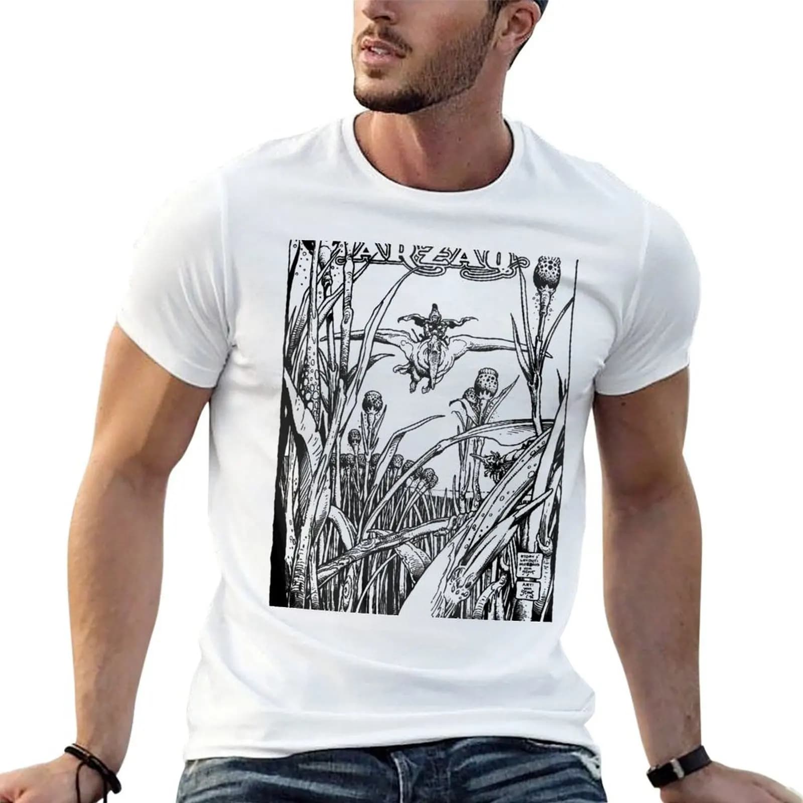 Arzach Moebius Jean Giraud William Stout T-Shirt cotton man t-shirts Man t-shirt slim fit t shirts for men
