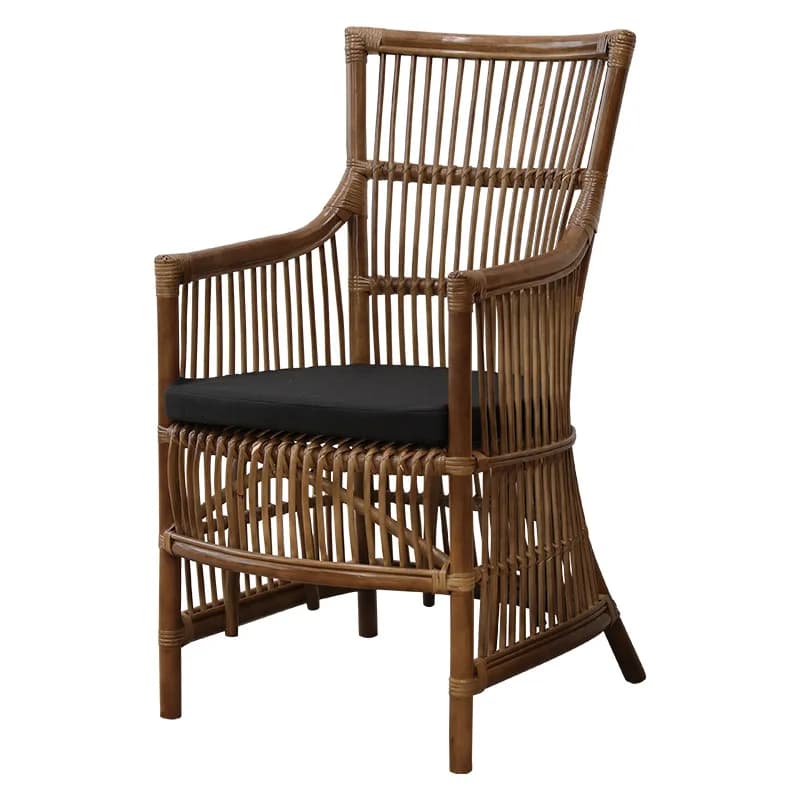 LTT vintage natural rattan chair, wabi-sabi style, homestay balcony lounge high-back chair