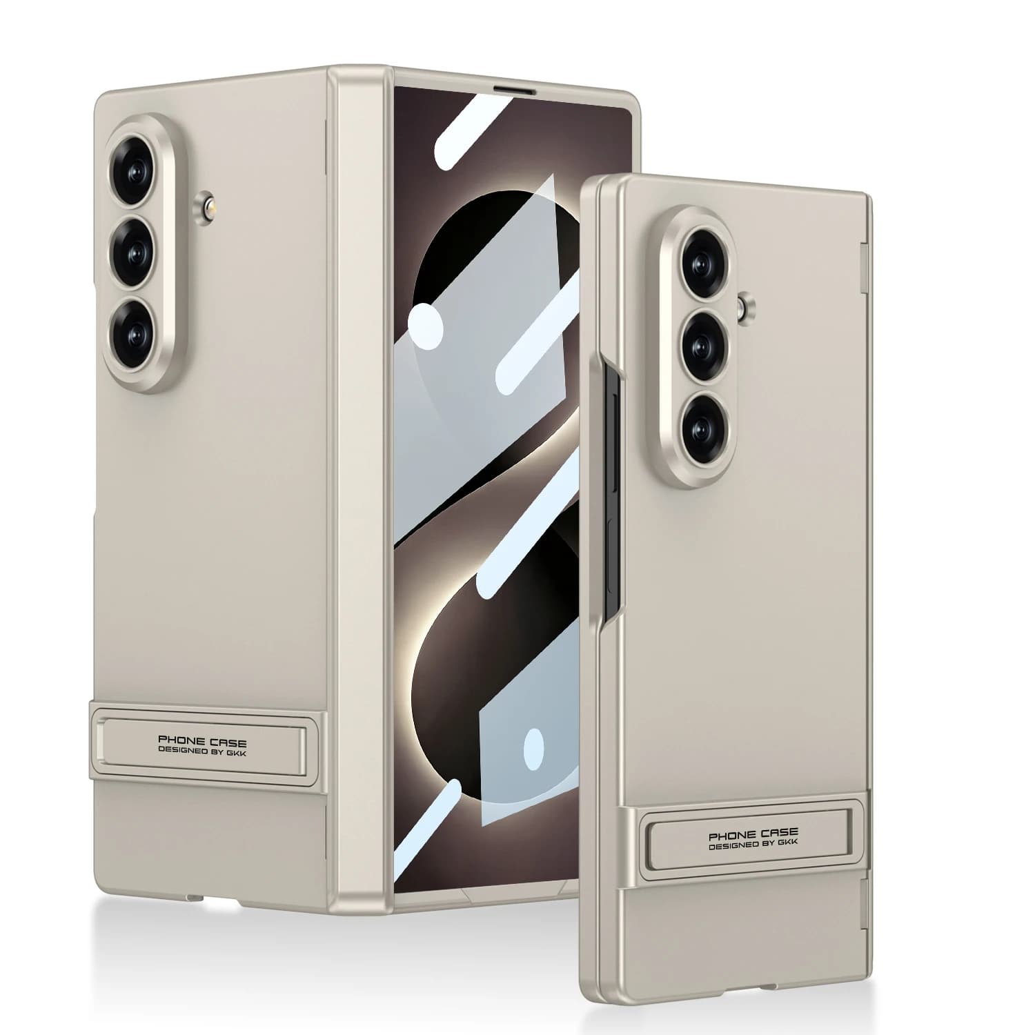 For Samsung Galaxy Z Fold 8 Ultra 5G Case Ultra-Thin Skin-Friendly Matte Built-in Bracket Folding Hinge With Tempered Film Cover