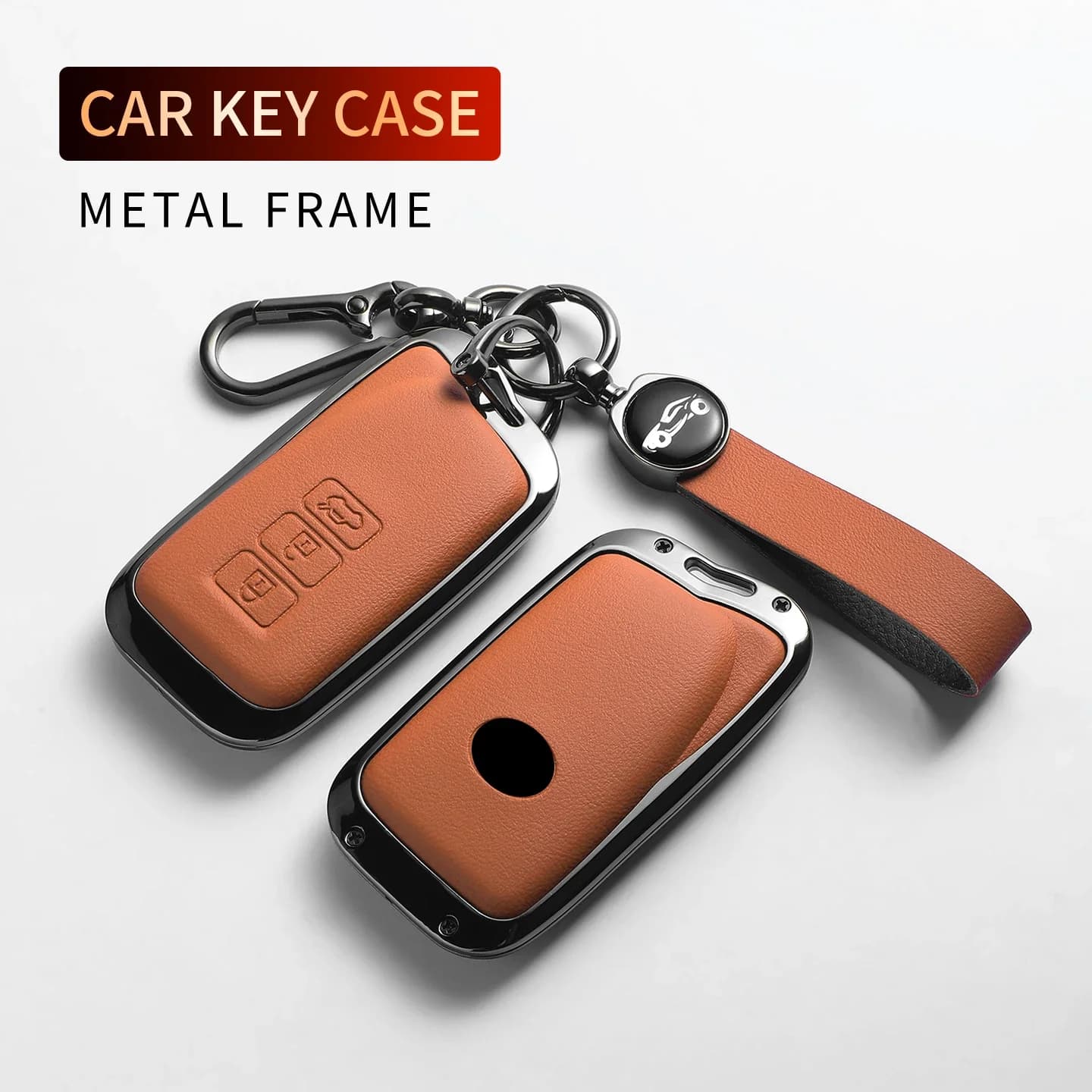 Leather Metal Car Smart Remote Key Case Cover For Lexus ES300 Bag ES200 Buckle NX First Layer Cowhide RX300 IS/LX Car Key Shell