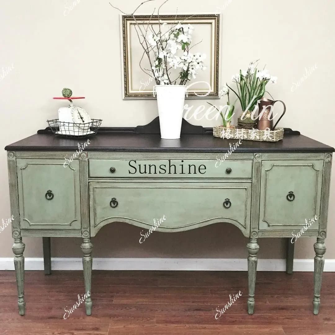 French retro solid wood entrance entrance/country living room storage/partition/display cabinet  FT