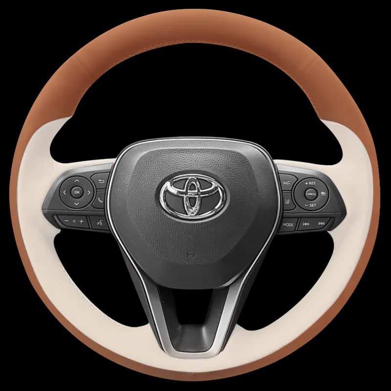 Genuine Leather for Toyota Camry Avalon Corolla 2022 Hand Sewing Car Steering Wheel Cover Protective Interior Car Accessories
