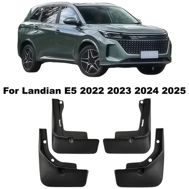 ABS Mud Flaps Splash Guards Mudguards Fenders Flap Guards Car Accessories For DFSK E5 Landian E5 2022-2025Anti-splash Front Rear