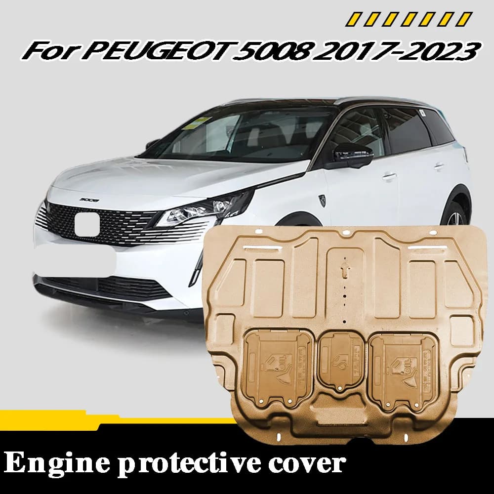 Engine Chassis Shield Splash Bottom Protection Board Car Accessories Under Cover For PEUGEOT 5008 2017-2023 1.6T 1.8T