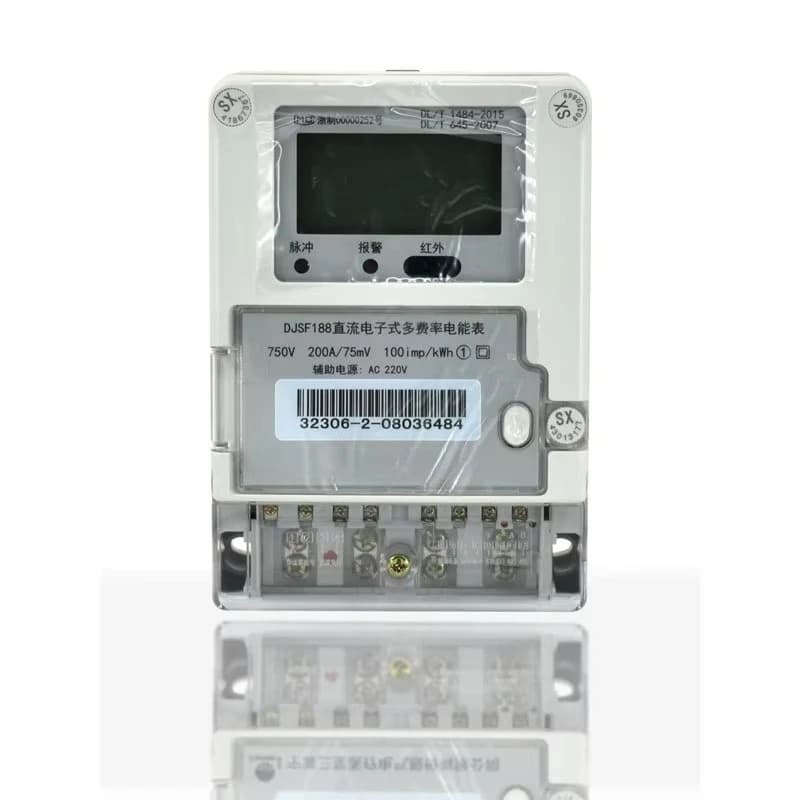 DJSF188 750V 200A/75mV DC Electronic Multi-Rate kWh Energy Meter for EV Charging Station Solar Power System