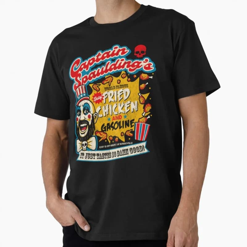 Captain Spaulding Famous Chicken Worn The Devil's Rejects Horror films Scary Halloween Gift t shirt Large size Tops S-6XL