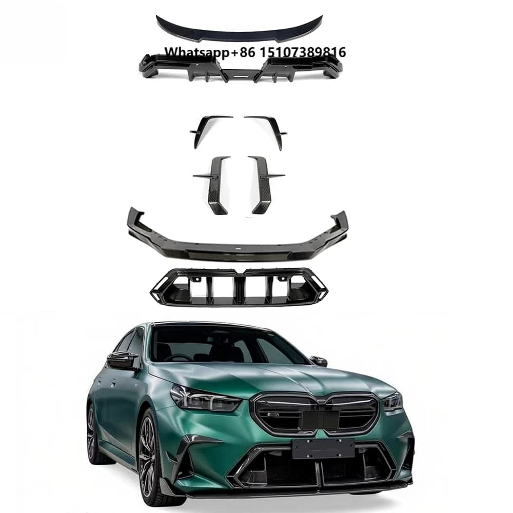 New Carbon Fiber Body Kit for G90 M5 2025+ Upgrade with Exhaust Diffuser Side Skirts Front Lip Rear Spoiler
