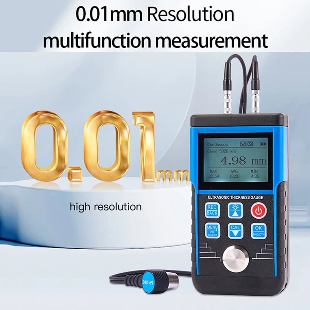 Fully Intelligent High-Tech Ultrasonic Thickness Gauge For Cars Metal Meters Paint Thickness Tester Measurement 1-350mm Suitable