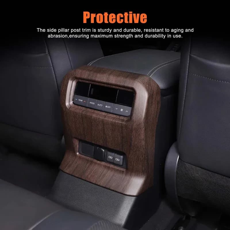 Car Gear Shift Window Control Panel Air Vent Outlet Cover Oak wood grain Interior For Toyota Land Cruiser 250 Prado LC250 2024 +