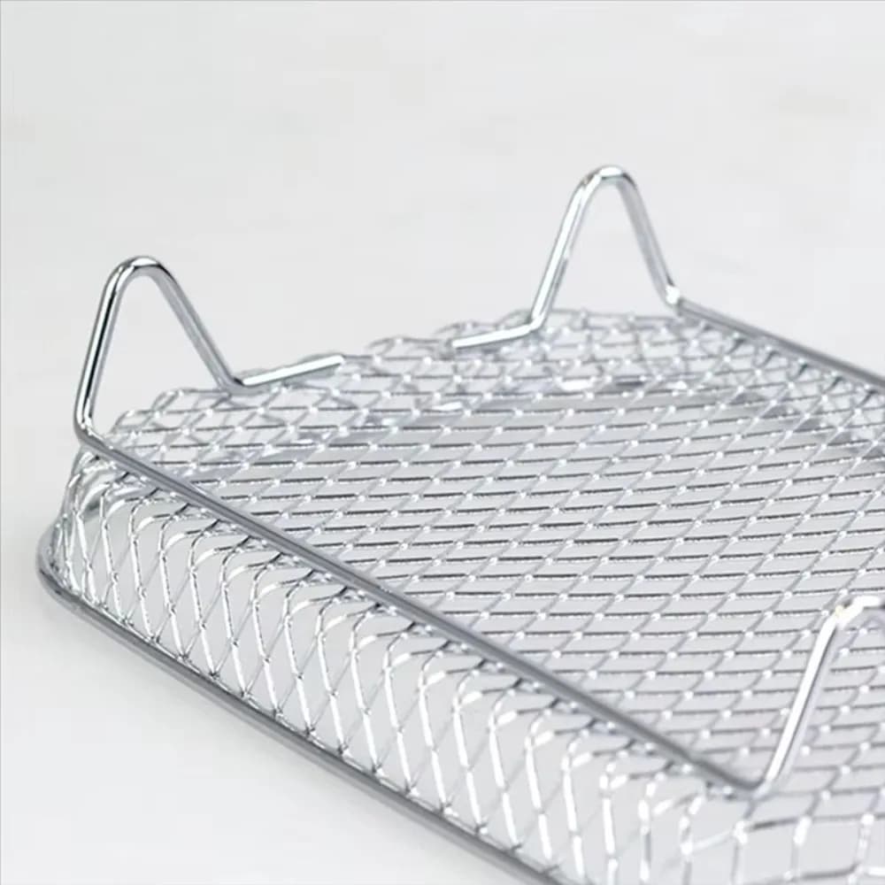EAS-Air Fryer Rack For Ninja Dual Basket, 3 Layers, Stacking Bacon Racks For Ninja DZ201, DZ401 Air Fryer Accessories