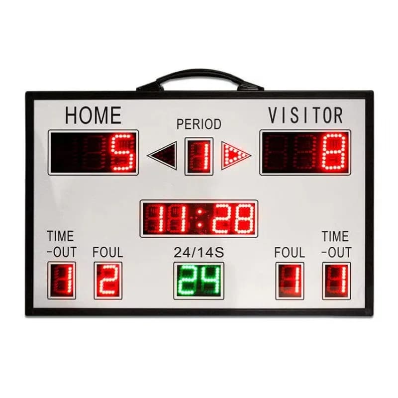 Mobile LED Digital Poster Basketball Scoreboard Indoor/Outdoor Portable Built-in Timer Buzzer Remote Content Management for