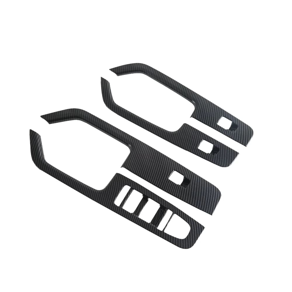 For BYD Shark 2024 2025 Car Windows Control Panel Protector Windows Glass Lift Button Switch Styling Frame Auto Stickers 4pcs
