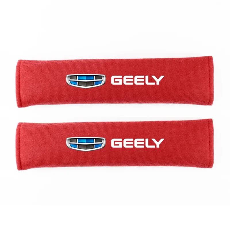 2Pcs Car Seat Belt Shoulder Protector Cover Safety Belt Padding Pad for Geely geometry Emgrand Gx3 Ec7 Atlas Auto Accessories