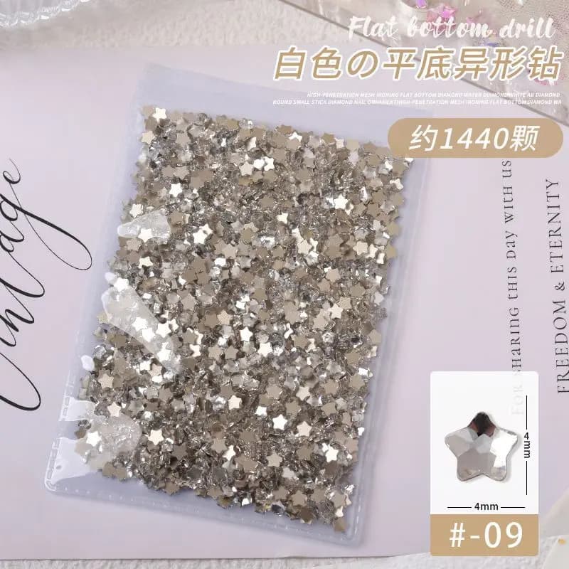 Wholesale Clear White Flat Back Rhinestones Mixed Shapes Mini Crystal DIY Nail Art Decorations