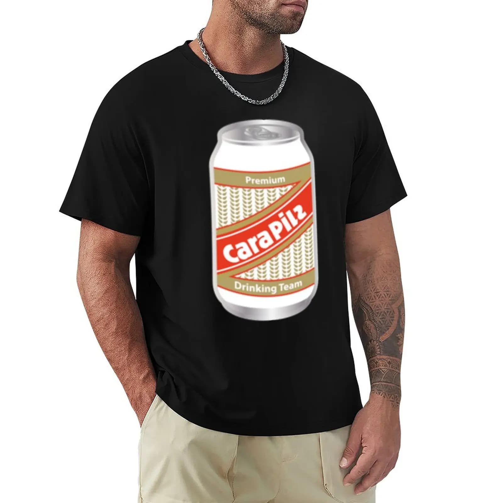 Cara Pils Chest T-Shirt summer 2025 Luxury man hippie clothes t shirts for men cotton