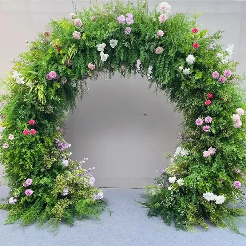 Green Flower Arch Artificial Plants Grass Leaves Greenery Flower Arch for Wedding Event Garden Decor