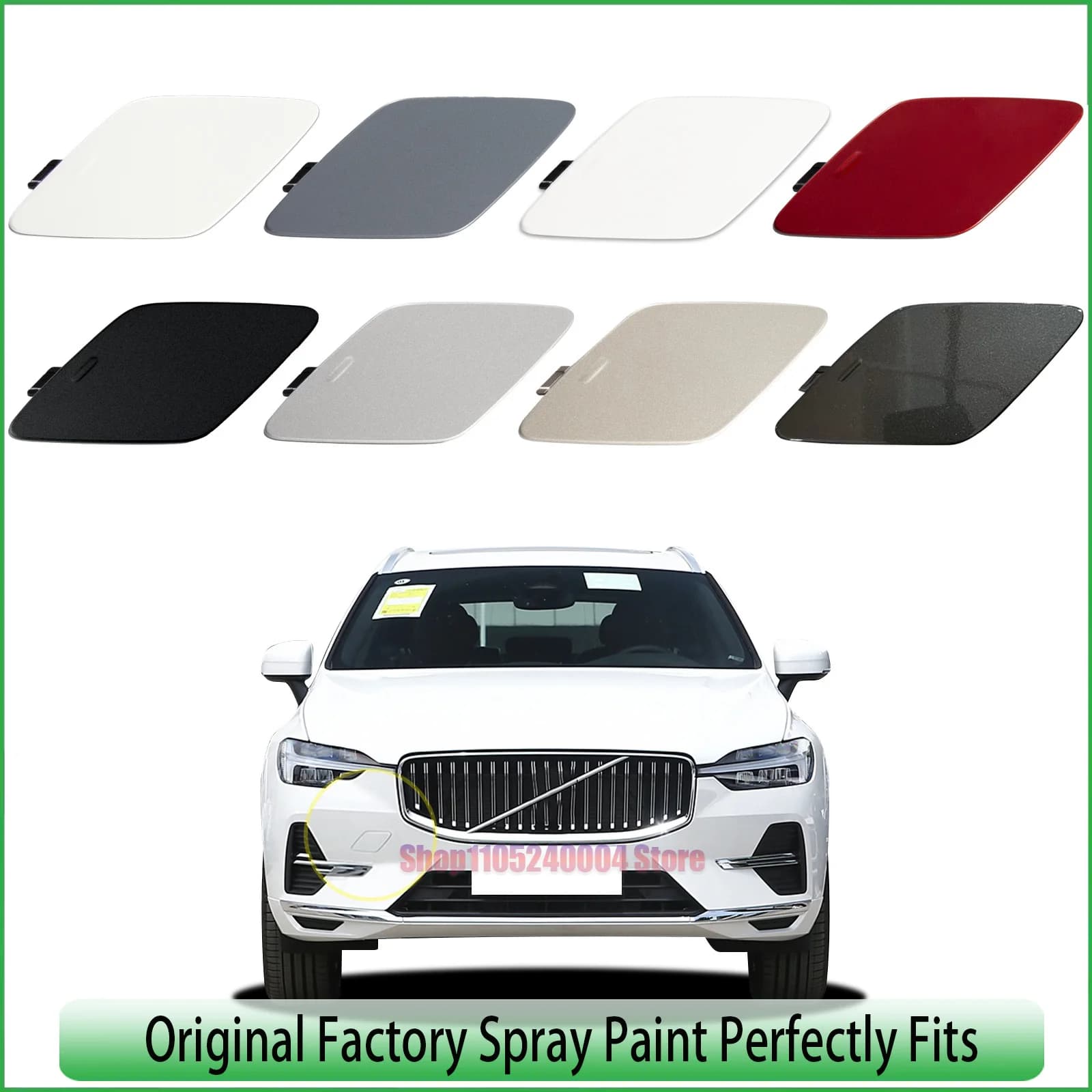 For Basic VOLVO XC60 2022 2023 Front Bumper Tow Hook Cover Towing Eye Cover Genuine Part 32234934 Trailer Cover