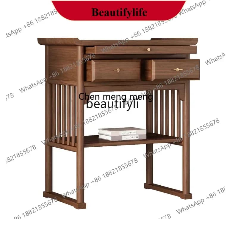D178 yh New Chinese solid wood incense table household tribute table tribute table living room incense offering