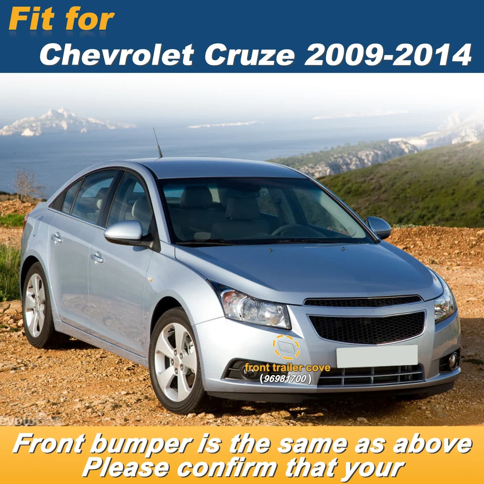 For Chevrolet Cruze 2009 - 2014 Front Bumper Tow Hook Towing Eye Cover Replacement Genuine Part 96981700