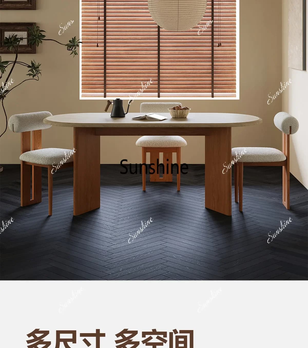 YNatural travertine French medieval oval household dining table