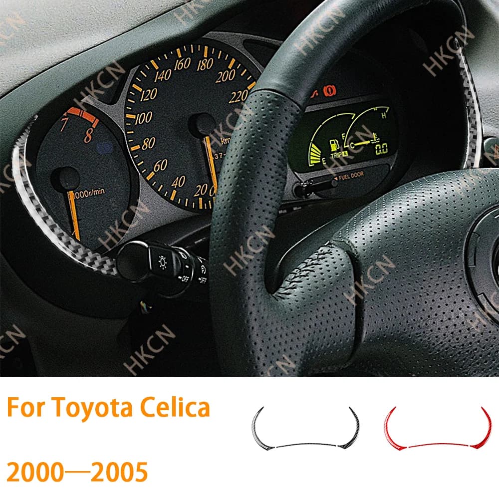 For Toyota Celica 2000 2001 2002 2003 2004 2005 Carbon Fiber Car Sticker Interior Speedometer Surround Cover Trim Accessories