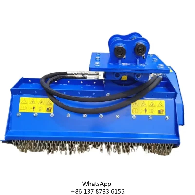 Flail Mower Excavator Adjustable Cutting Height For Orchard Complex Terrain