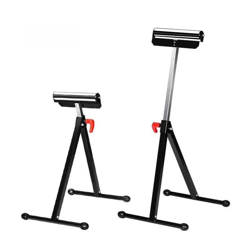 Table Saw Outfeed Roller Stand A-Frame Support Jig for Large Wood Panels Single Person Operation