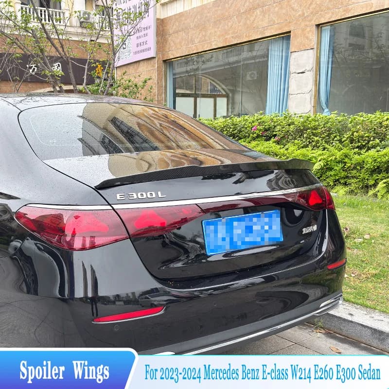 For Mercedes-Benz E-Class W214 E260 E300 Car Rear Trunk Spoiler Wings ABS Material Car Exterior Tuning Trim Body Kit Accessories