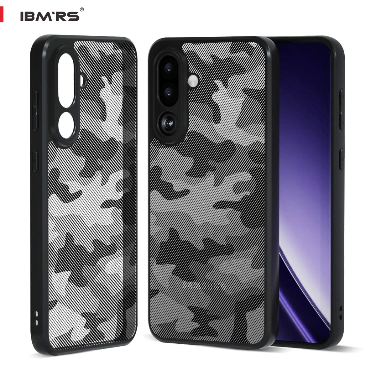 IBMRS for Samsung Galaxy M16 5G Case,PC+TPU Dual Layer Heavy Duty Shockproof Camouflage Camo Pattern Value Cover