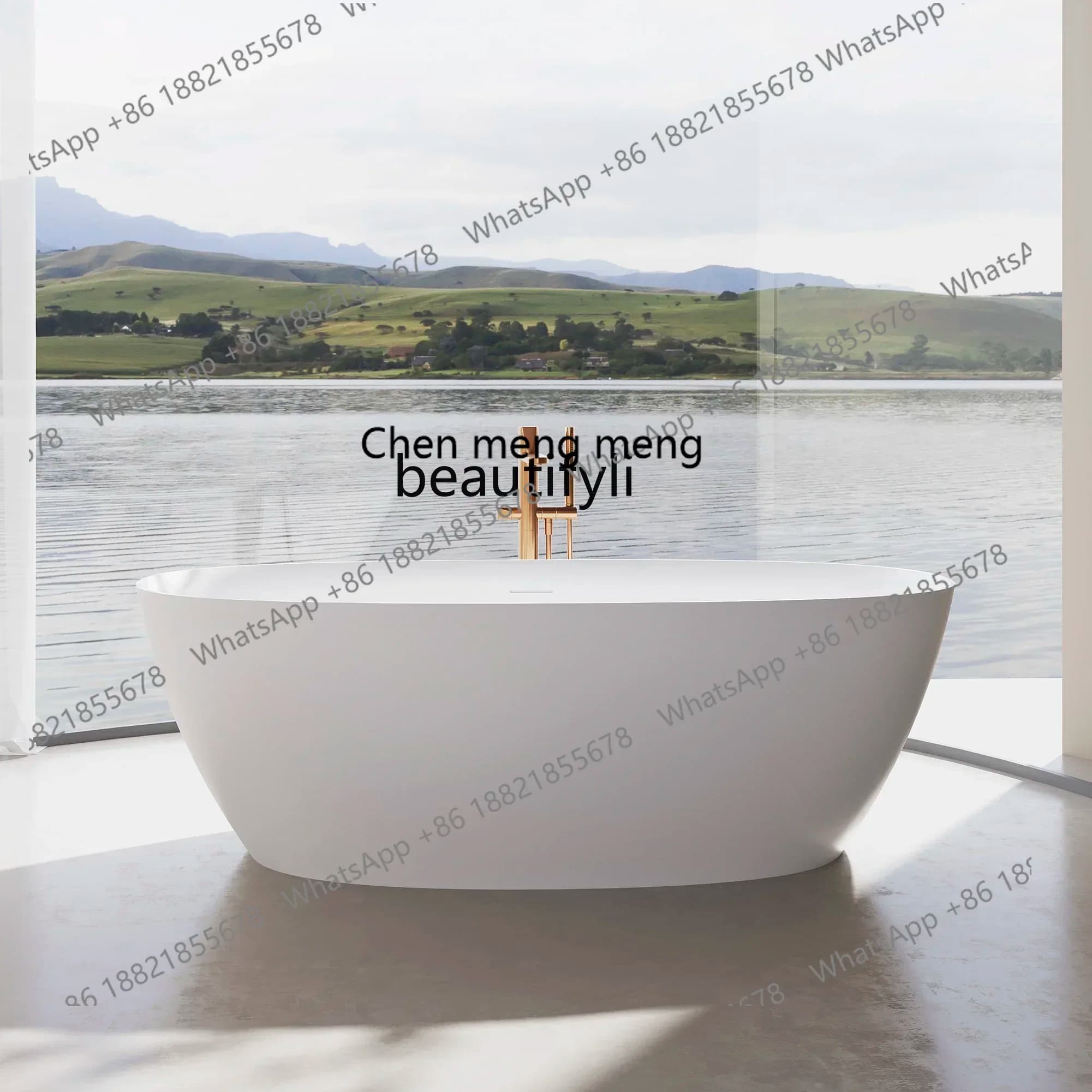 Q178 CC  PMMA Polymer Free-standing Bath Phantom Black Household Hotel Double Bath