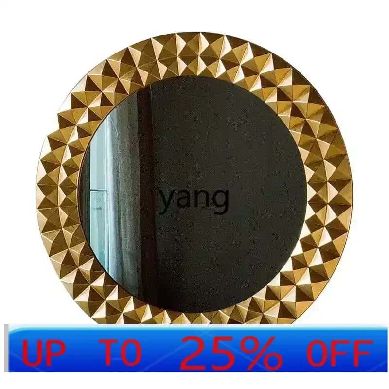 LMM bathroom mystery mirror decorative mirror bathroom round French engraving
